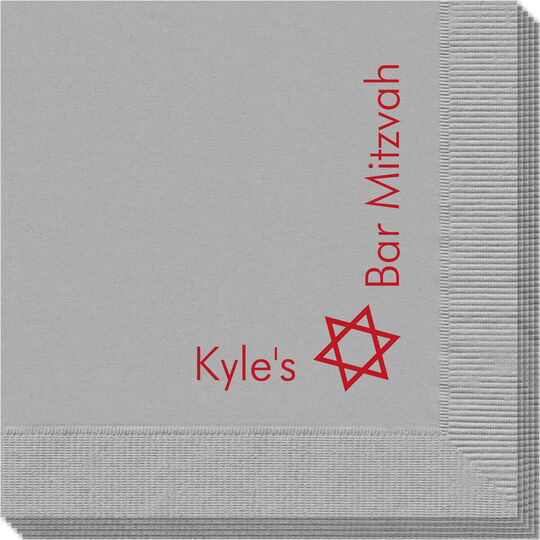 Corner Text with Star of David Napkins